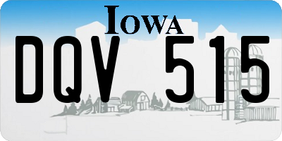 IA license plate DQV515