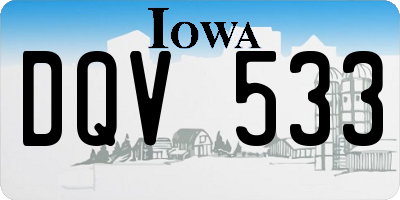 IA license plate DQV533