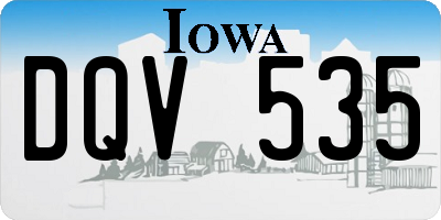IA license plate DQV535