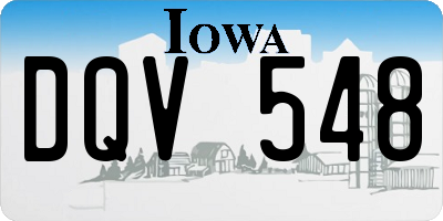 IA license plate DQV548