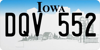 IA license plate DQV552
