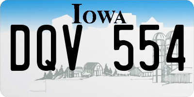 IA license plate DQV554