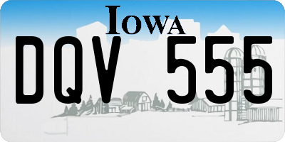 IA license plate DQV555