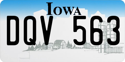 IA license plate DQV563