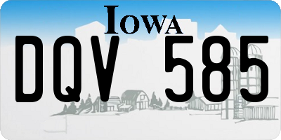 IA license plate DQV585