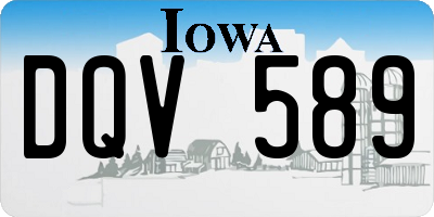 IA license plate DQV589