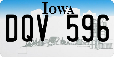 IA license plate DQV596