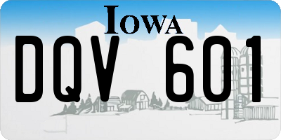 IA license plate DQV601
