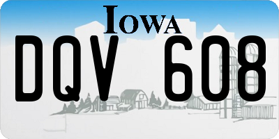 IA license plate DQV608