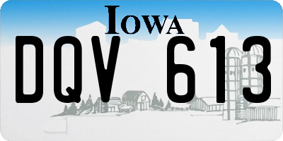 IA license plate DQV613