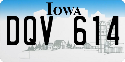 IA license plate DQV614