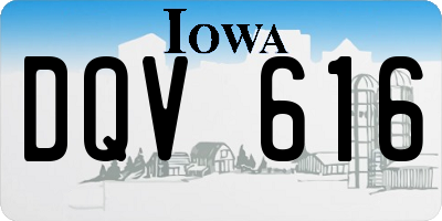 IA license plate DQV616