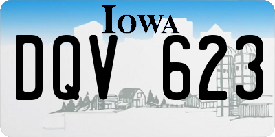 IA license plate DQV623
