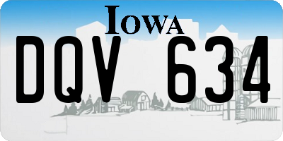 IA license plate DQV634