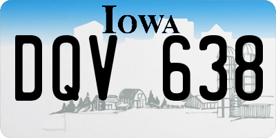 IA license plate DQV638