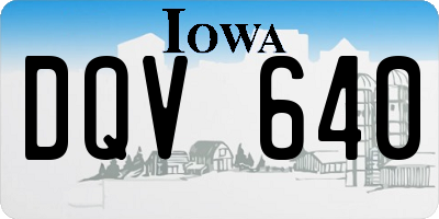 IA license plate DQV640