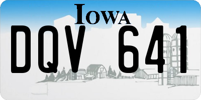 IA license plate DQV641