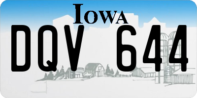 IA license plate DQV644