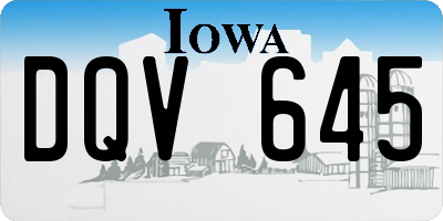 IA license plate DQV645