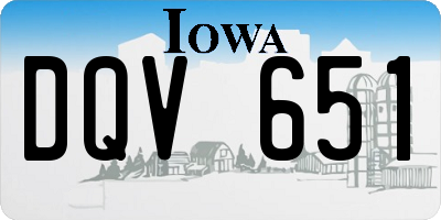 IA license plate DQV651