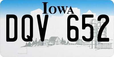 IA license plate DQV652