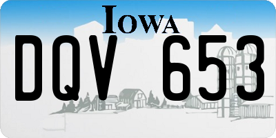 IA license plate DQV653