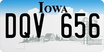 IA license plate DQV656