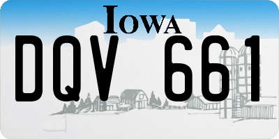 IA license plate DQV661