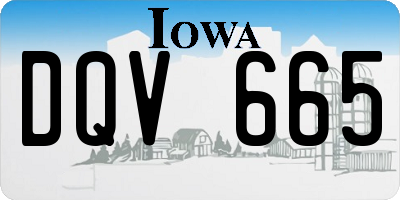 IA license plate DQV665