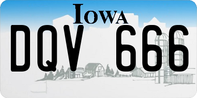 IA license plate DQV666