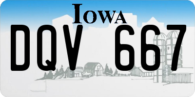 IA license plate DQV667