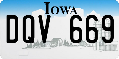 IA license plate DQV669