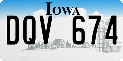 IA license plate DQV674