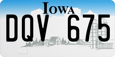 IA license plate DQV675