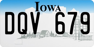 IA license plate DQV679