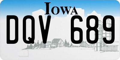 IA license plate DQV689