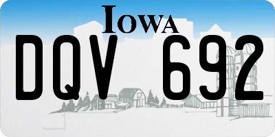 IA license plate DQV692