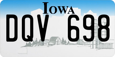 IA license plate DQV698