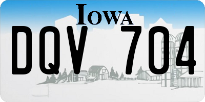 IA license plate DQV704