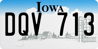 IA license plate DQV713
