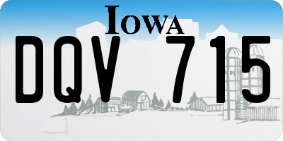 IA license plate DQV715