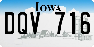 IA license plate DQV716