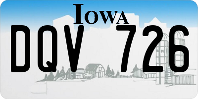 IA license plate DQV726