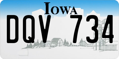 IA license plate DQV734