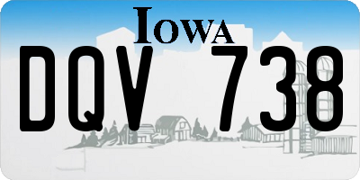IA license plate DQV738