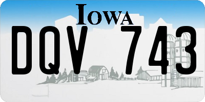 IA license plate DQV743