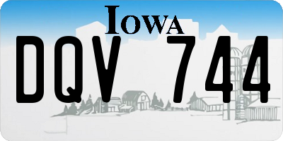 IA license plate DQV744