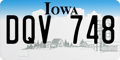 IA license plate DQV748