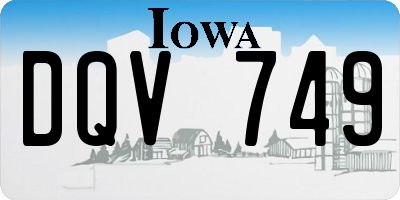 IA license plate DQV749