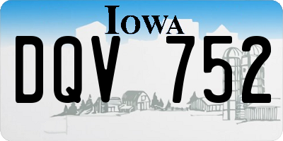 IA license plate DQV752